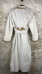 Vintage Off White Long Trench Coat