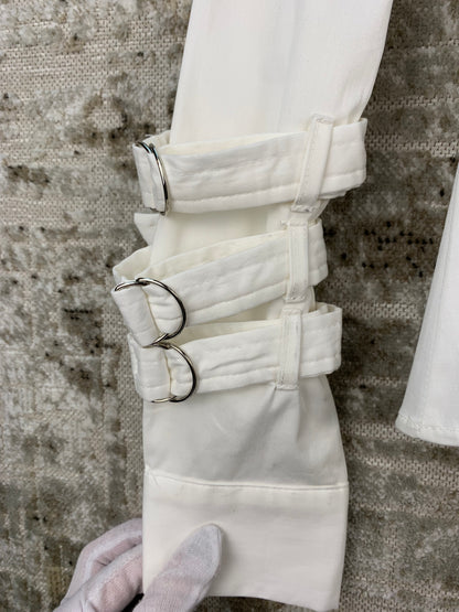 Womens Y2K White Napoleon Corset Jacket