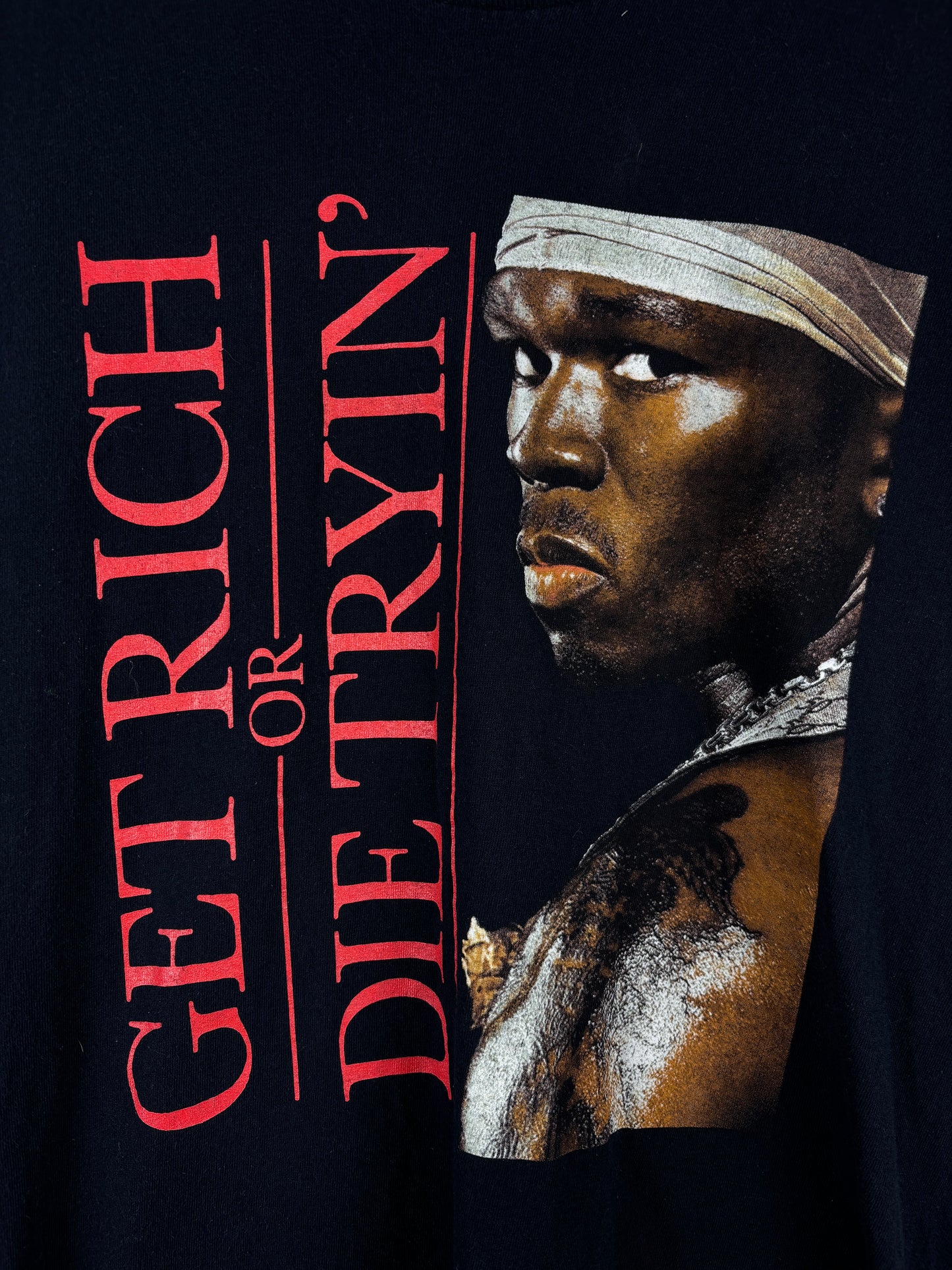 Mens Vintage 50 Cent Get Rich Or Die Tryin T Shirt