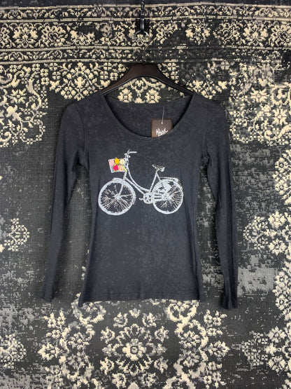 Y2K Women's Black Ribbed Longsleeve Shirt