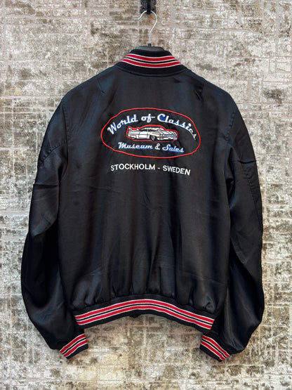 World of Classics Embroidered Satin Bomber Jacket