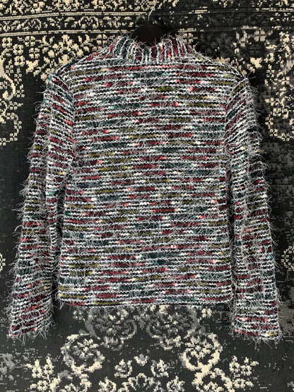 Women's Vintage Distressed Long Sleeve Zip Top