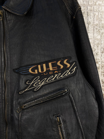 Men's Vintage Guess USA Legends Leather Jacket