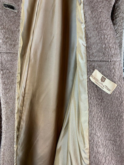 Womens Vintage Light Brown Wool Long Coat