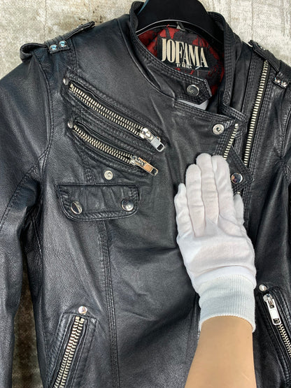 Men's Vintage Jofama Black Genuine Leather Jacket