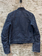 Sweetmiss Y2K Asymmetric Zip Denim Moto Jacket