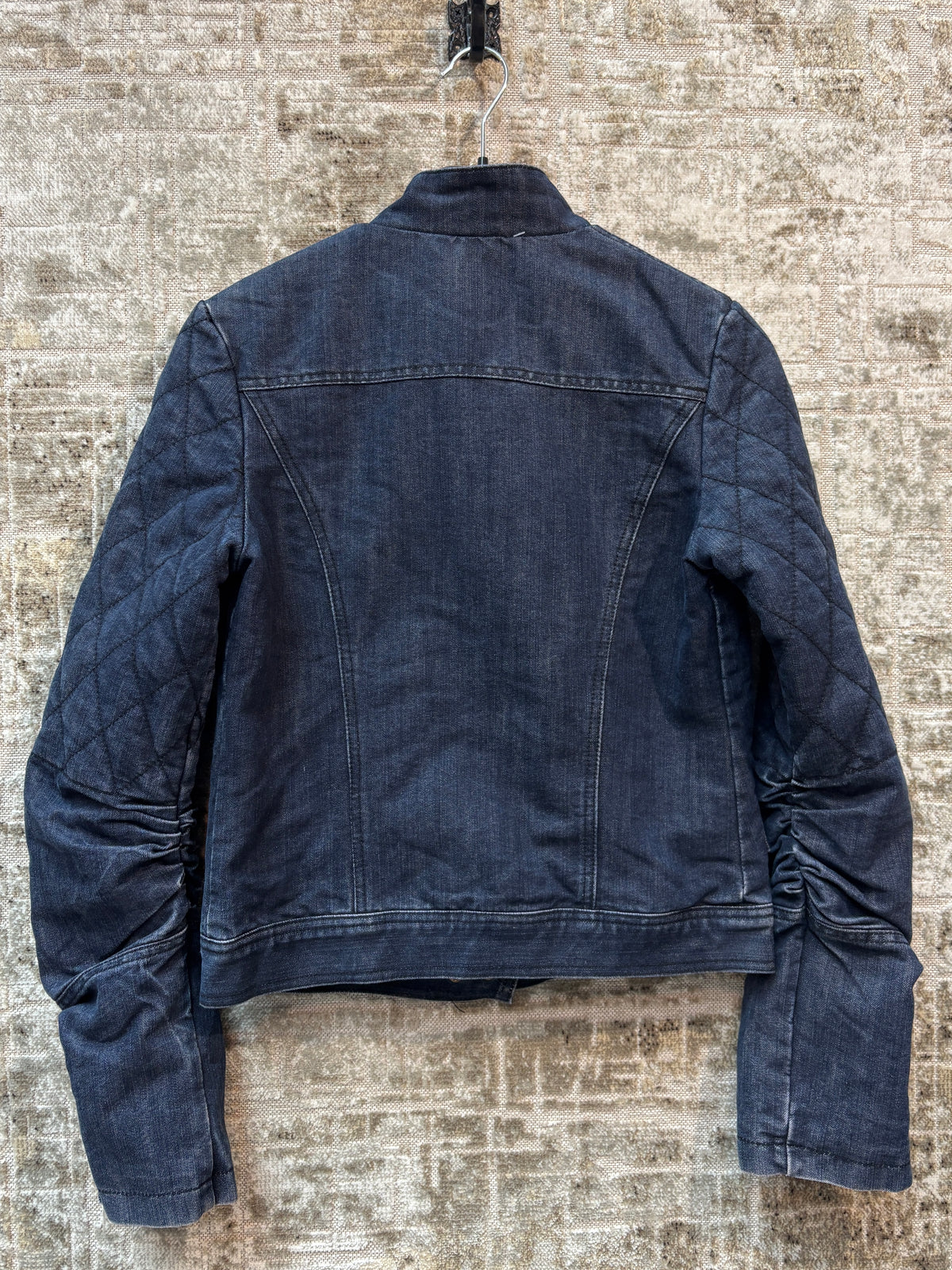 Sweetmiss Y2K Asymmetric Zip Denim Moto Jacket