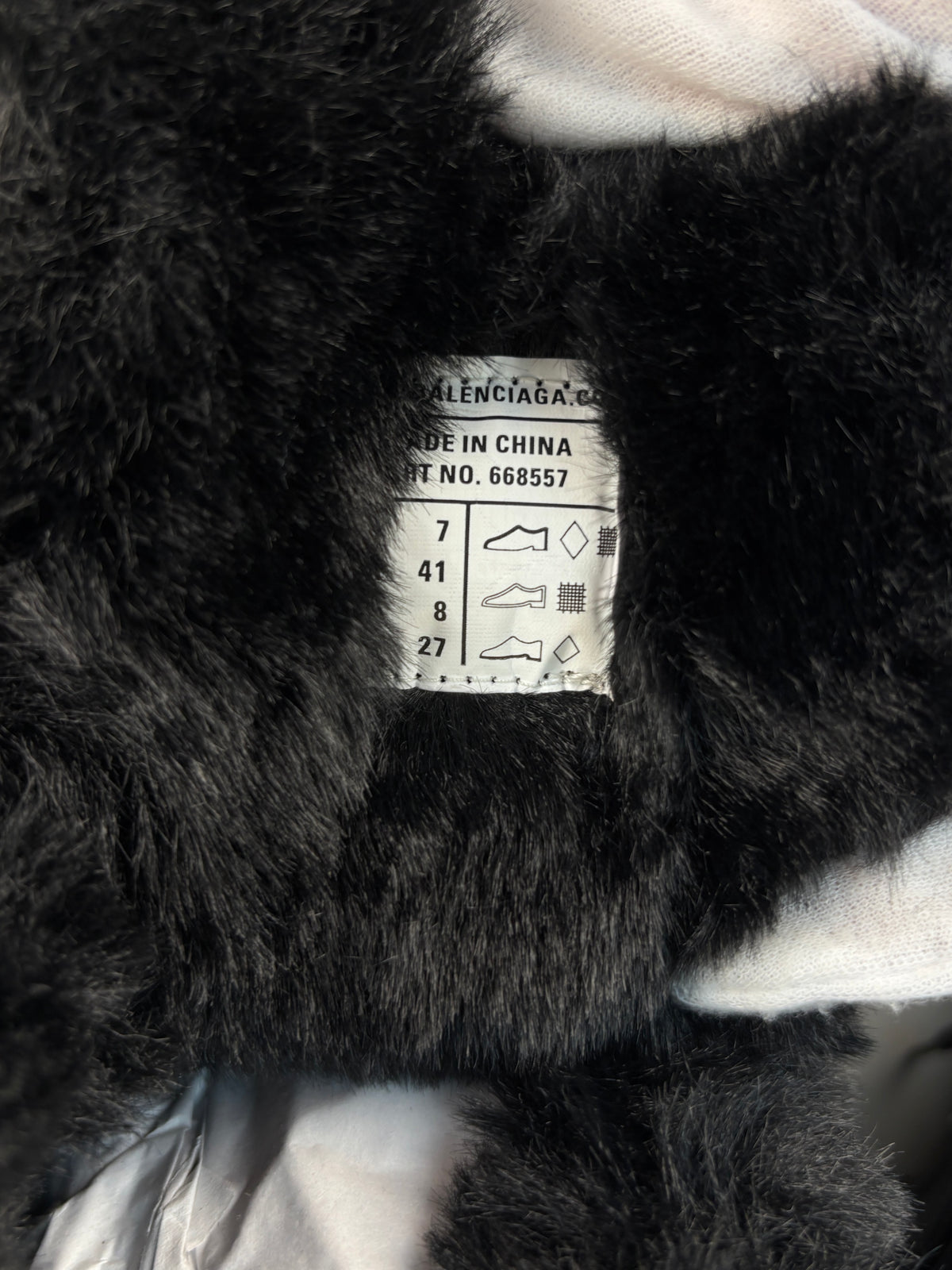 Balenciaga Track Hike Black Fur Boots