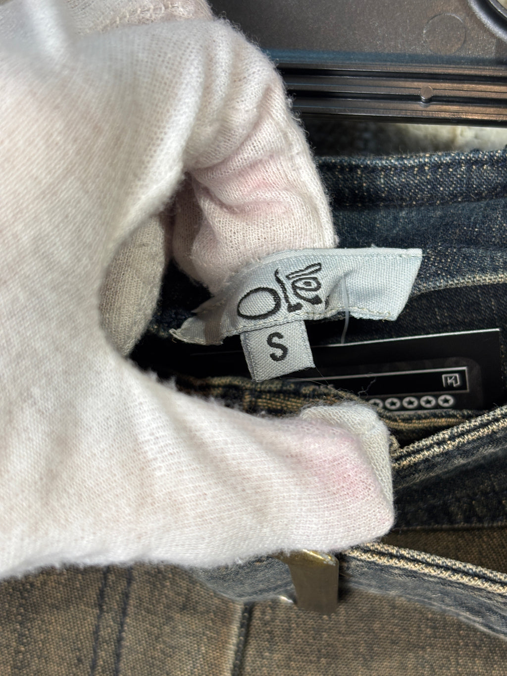 Y2K Belted Panelled Flare Jeans
