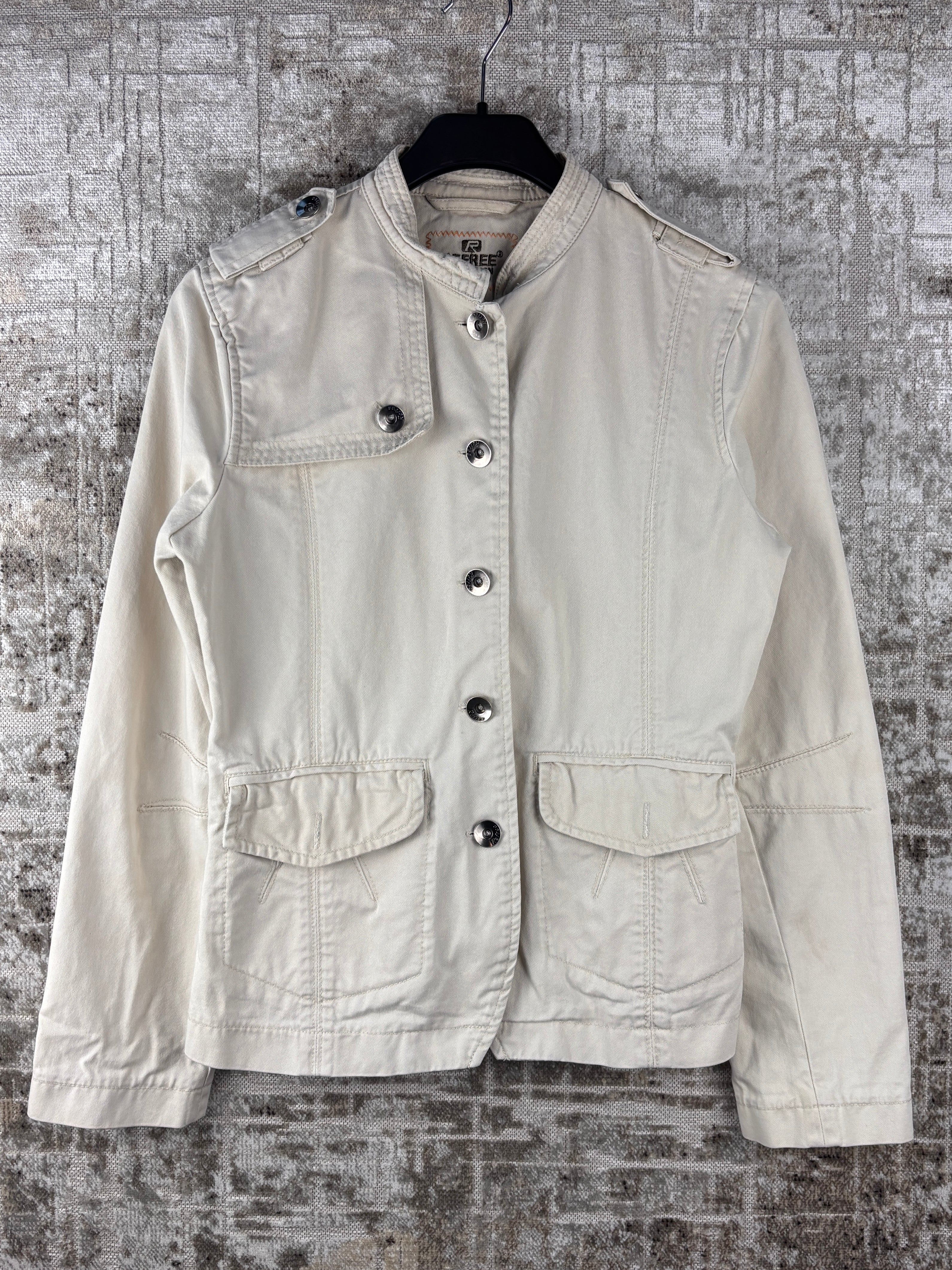 Women Vintage Refree Creamy White Light Jacket