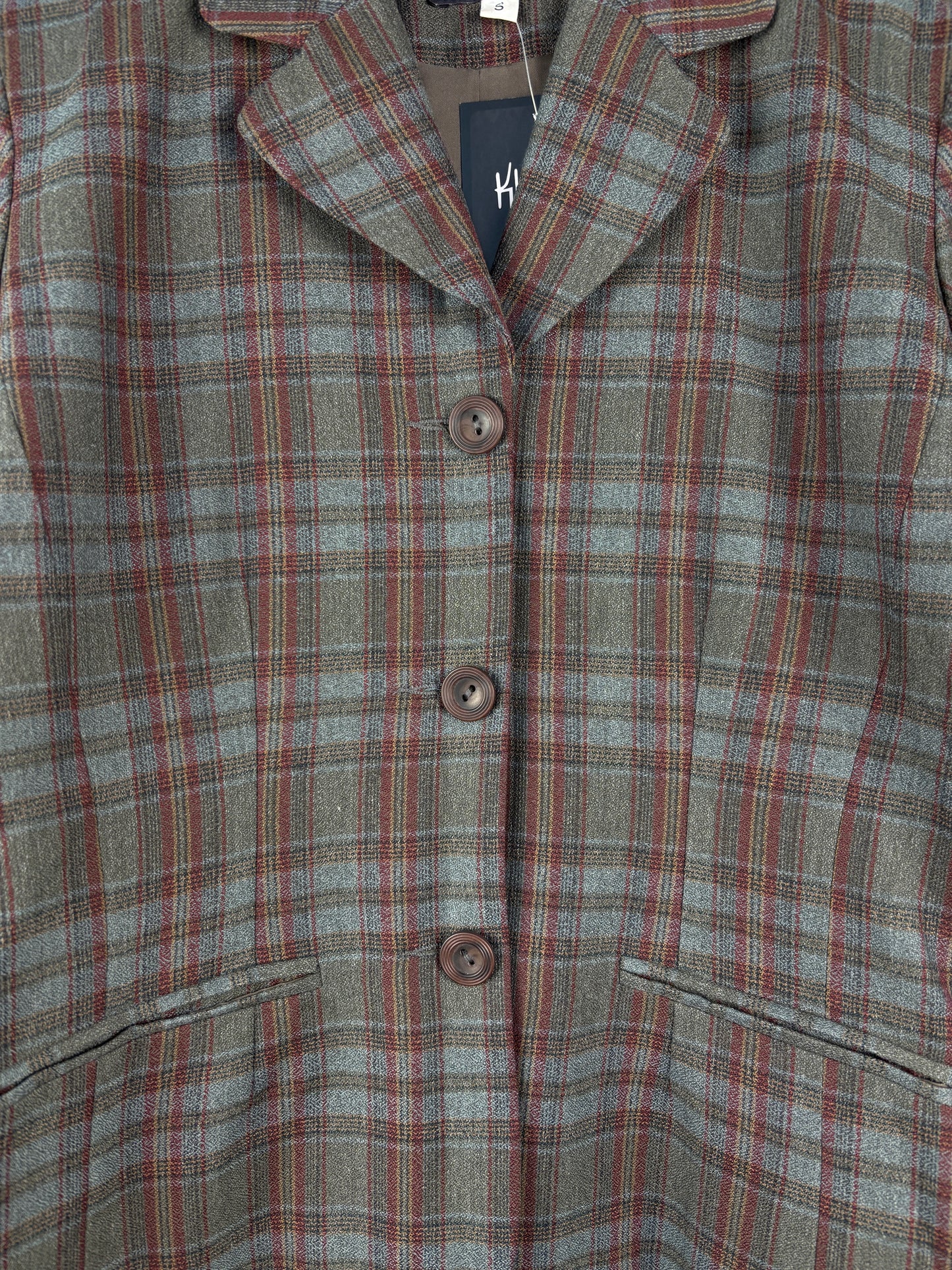 Women's Vintage BikBok Checkered Blazer