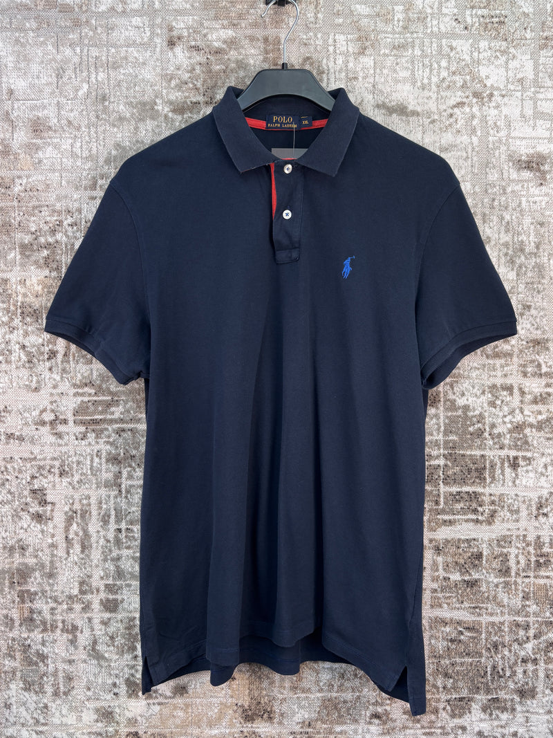 Men's Vintage Polo Ralph Lauren Dark Blue Polo T-Shirt