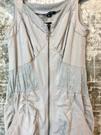 Akela Key Y2K Zip-Front Parachute Dress
