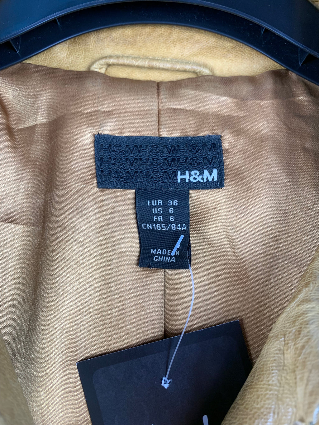 Women's Y2K Light Brown Leather Jacket