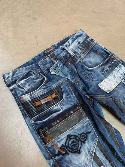 Cipo & Baxx Men’s Distressed Patchwork Denim Jeans