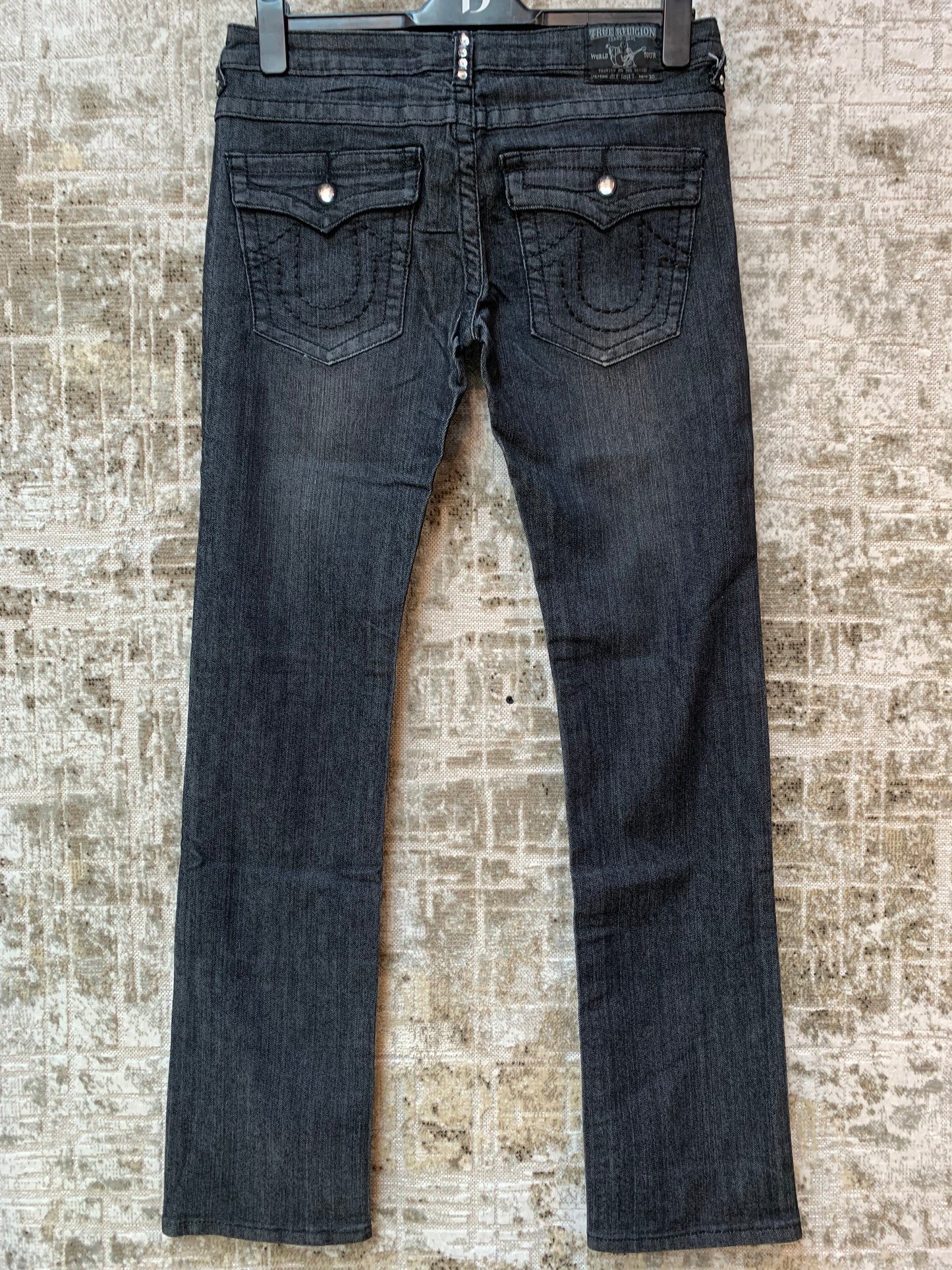 True Religion Rhinestone Straight Jeans