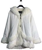 Lusy & Elisa Faux Fur Trim Coat