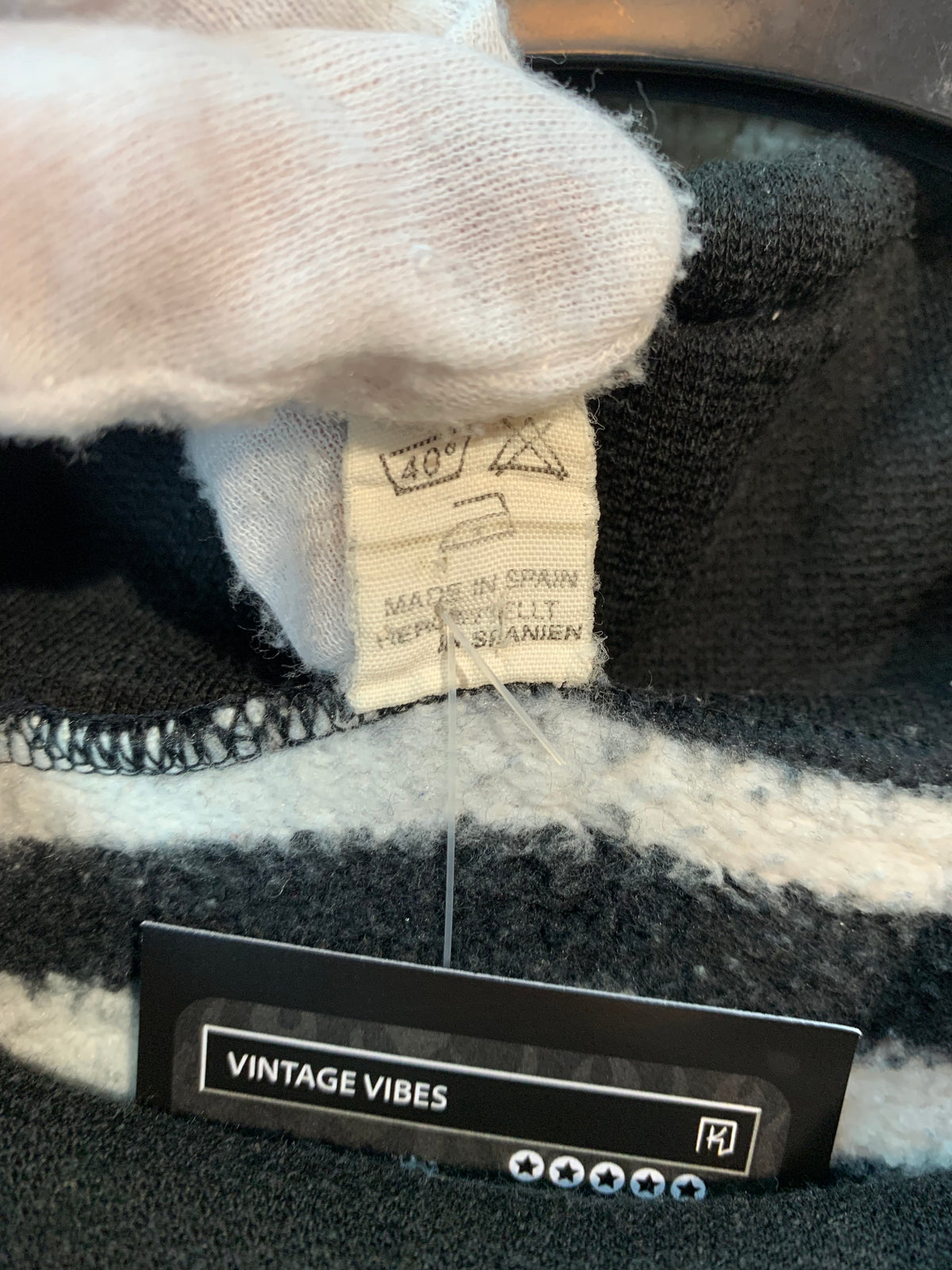Vintage "The New Playboy" Striped Hooded Sweatshirt
