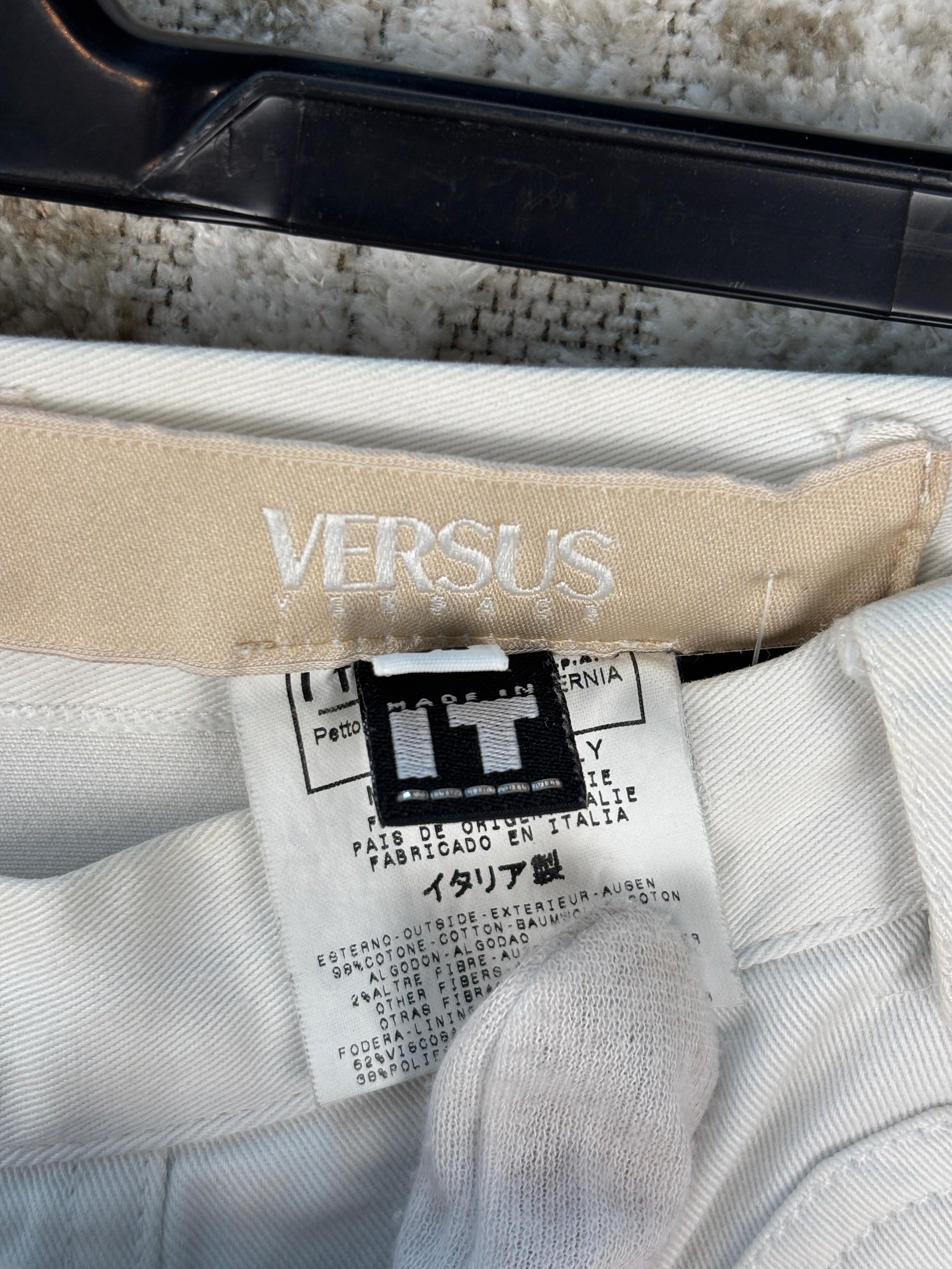 Womens Y2K Versus White Low Rise Jeans