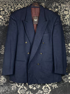Men's Vintage Gardeur Dark Blue Lambswool Blazer