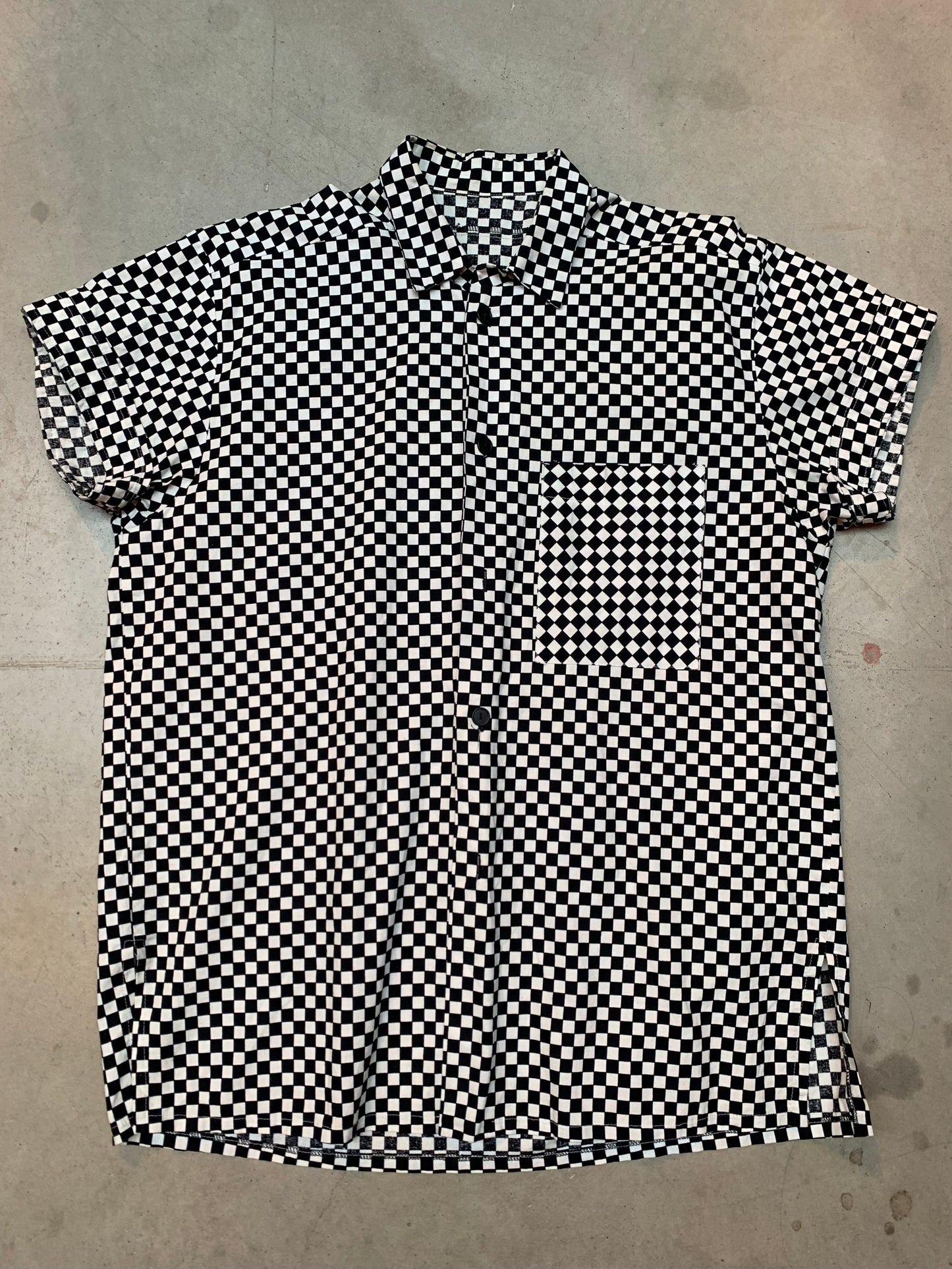 Y2K Unisex Oversized Checkered Button Up Shirt