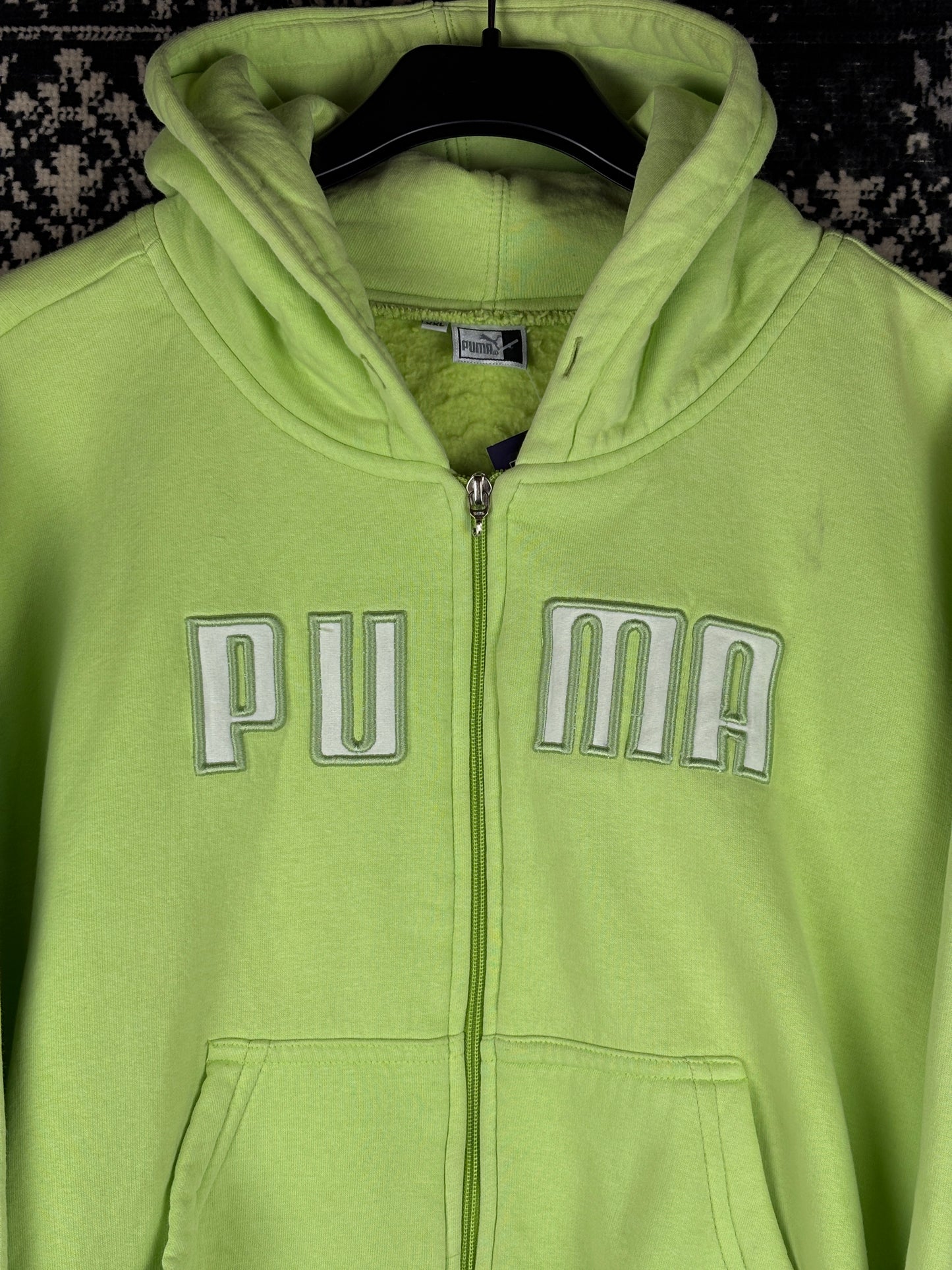 Women's Puma Lime Green Zip-Up Hoodie
