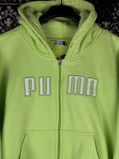 Women's Puma Lime Green Zip-Up Hoodie