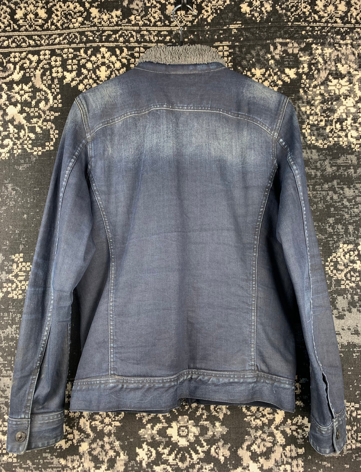 Men's Vintage Washed Blue Denim Jacket