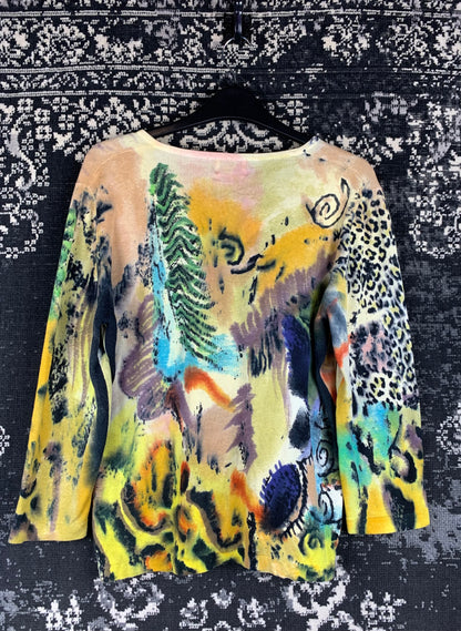 Womens Y2K Ava Leopard Print Long Sleeve Top