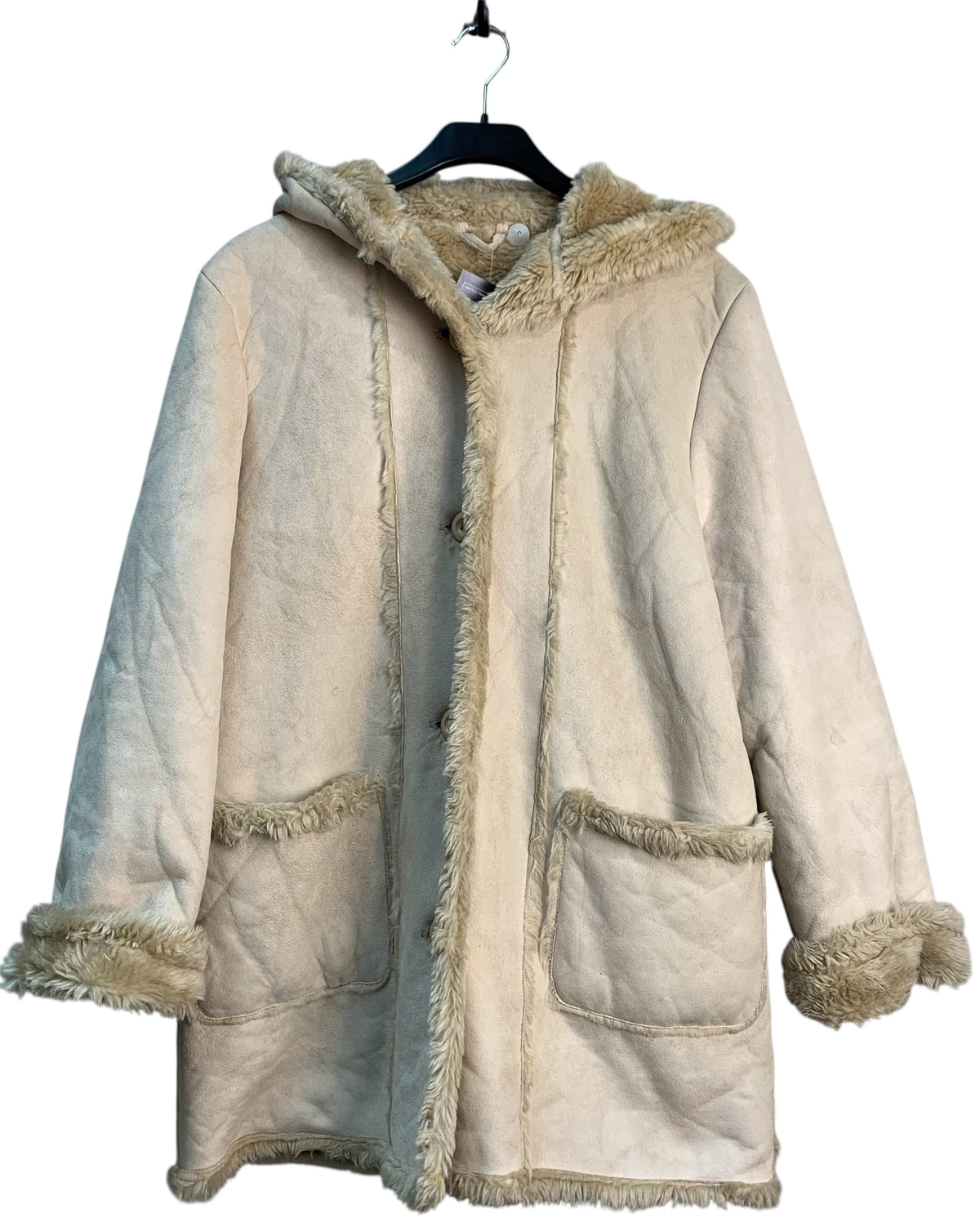 Y2K Faux Shearling Hooded Coat