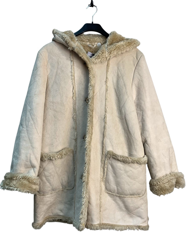 Y2K Faux Shearling Hooded Coat