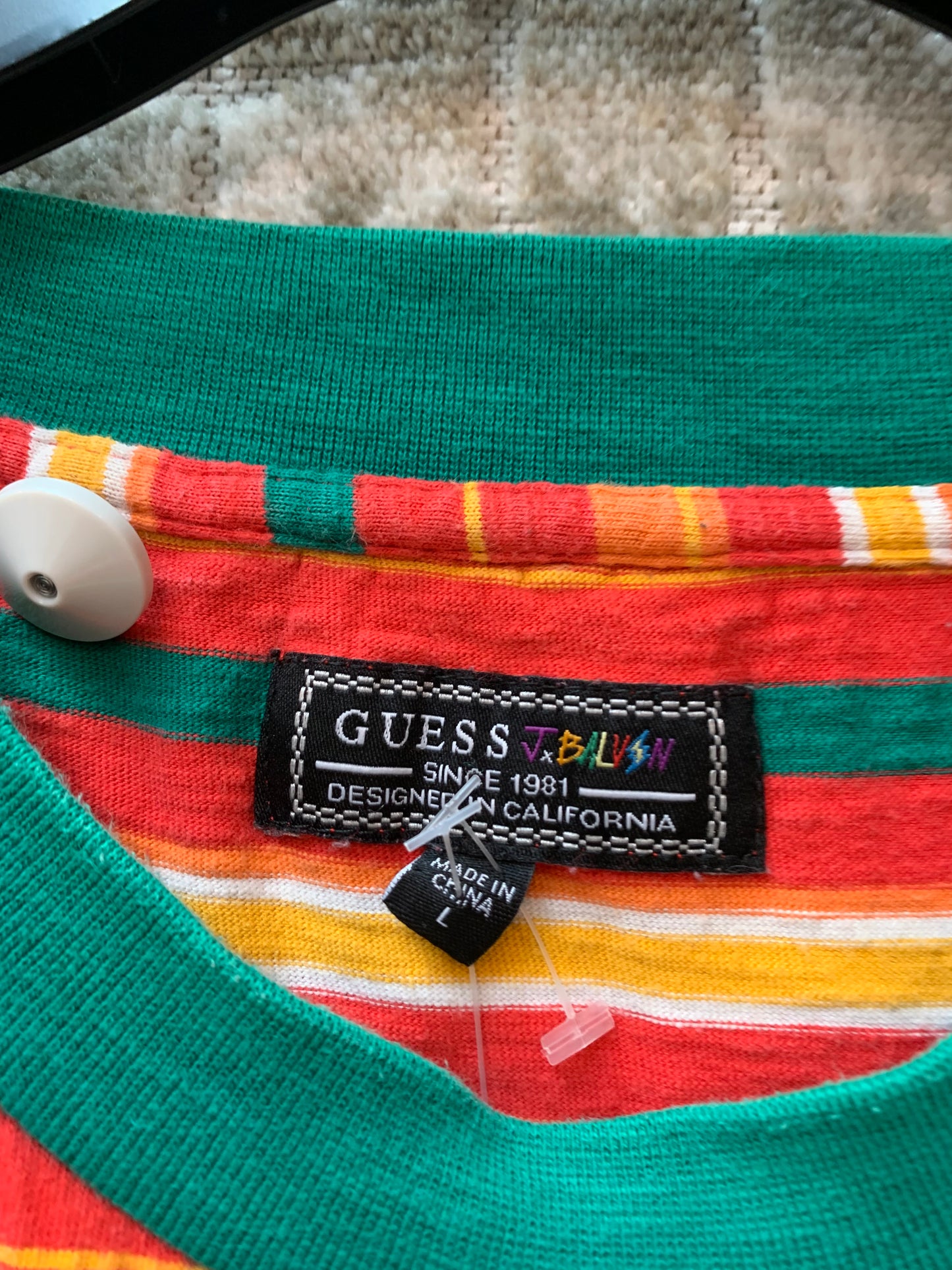 Guess x J Balvin Striped T-Shirt