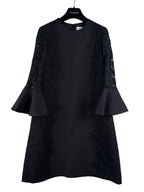 Valentino Garavani Black Lace-Paneled Dress
