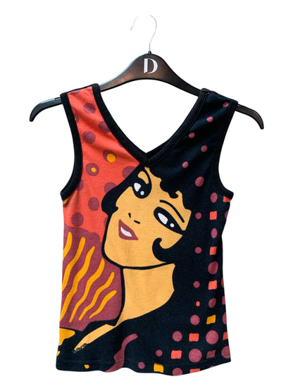 Y2K Pop Art Face Graphic Tank Top