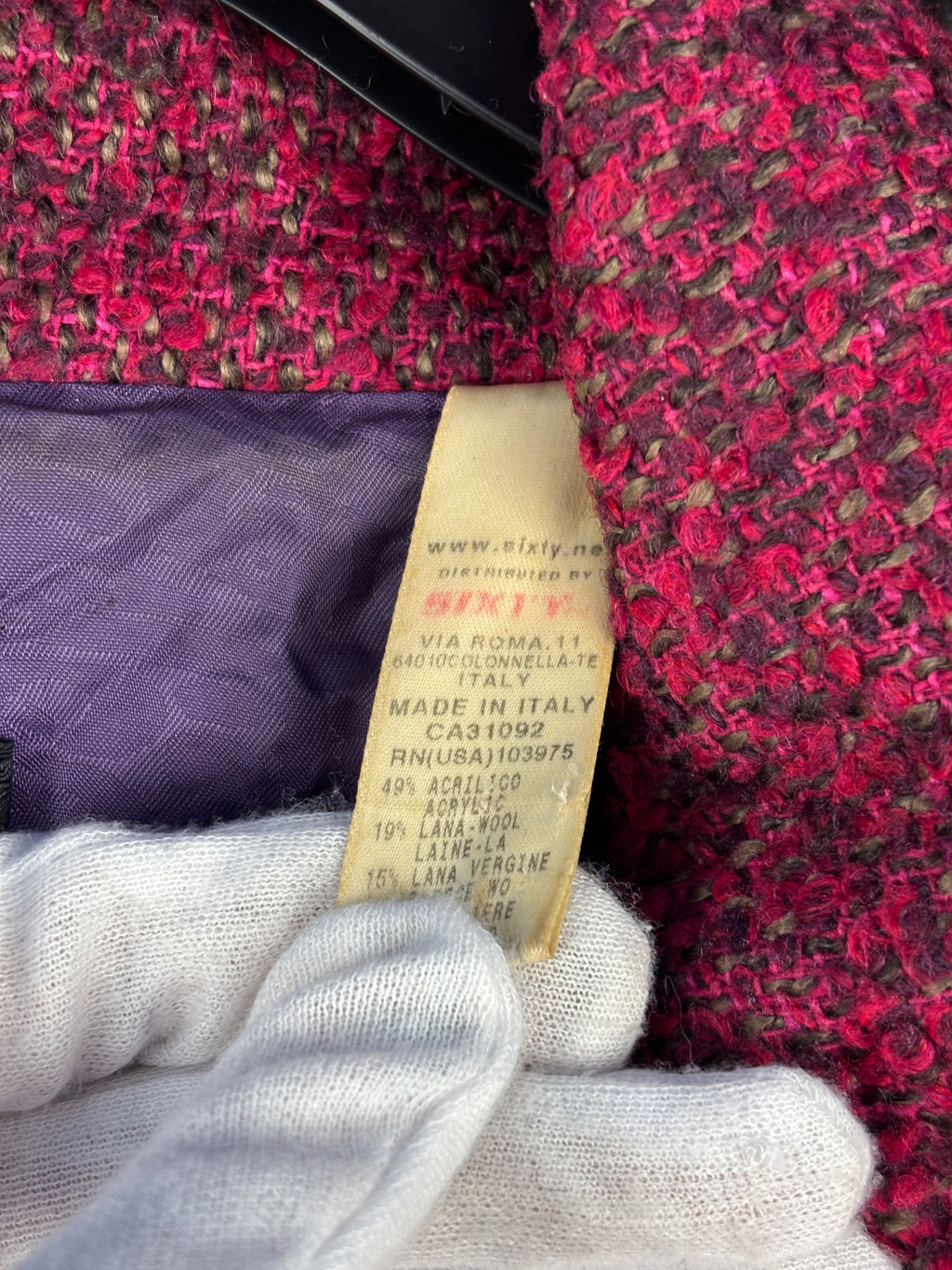 Women's Vintage Y2K Miss Sixty Pinkish Wool Coat