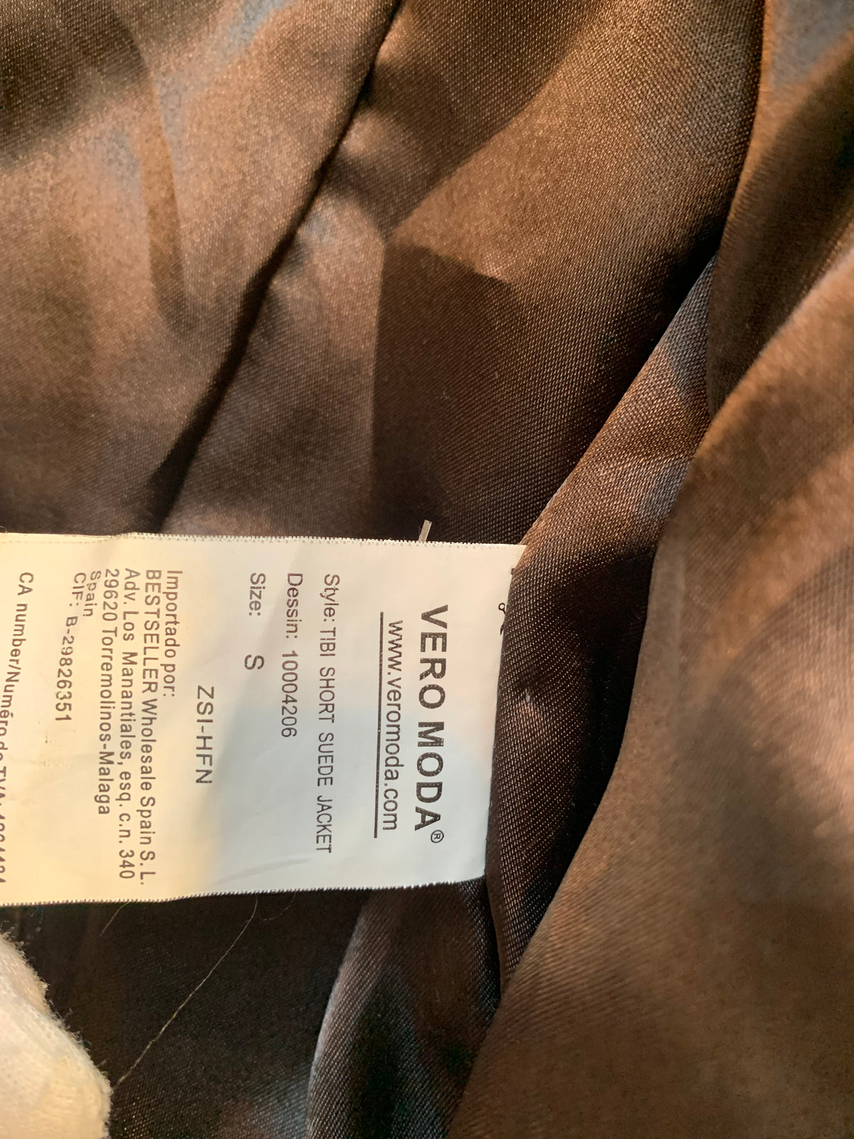 Vero Moda Y2K Faux Fur Trim Suede Jacket