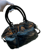 Guess Black Leather Slouchy Shoulder Bag