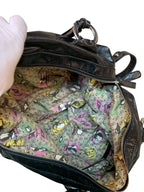 Guess Black Leather Slouchy Shoulder Bag
