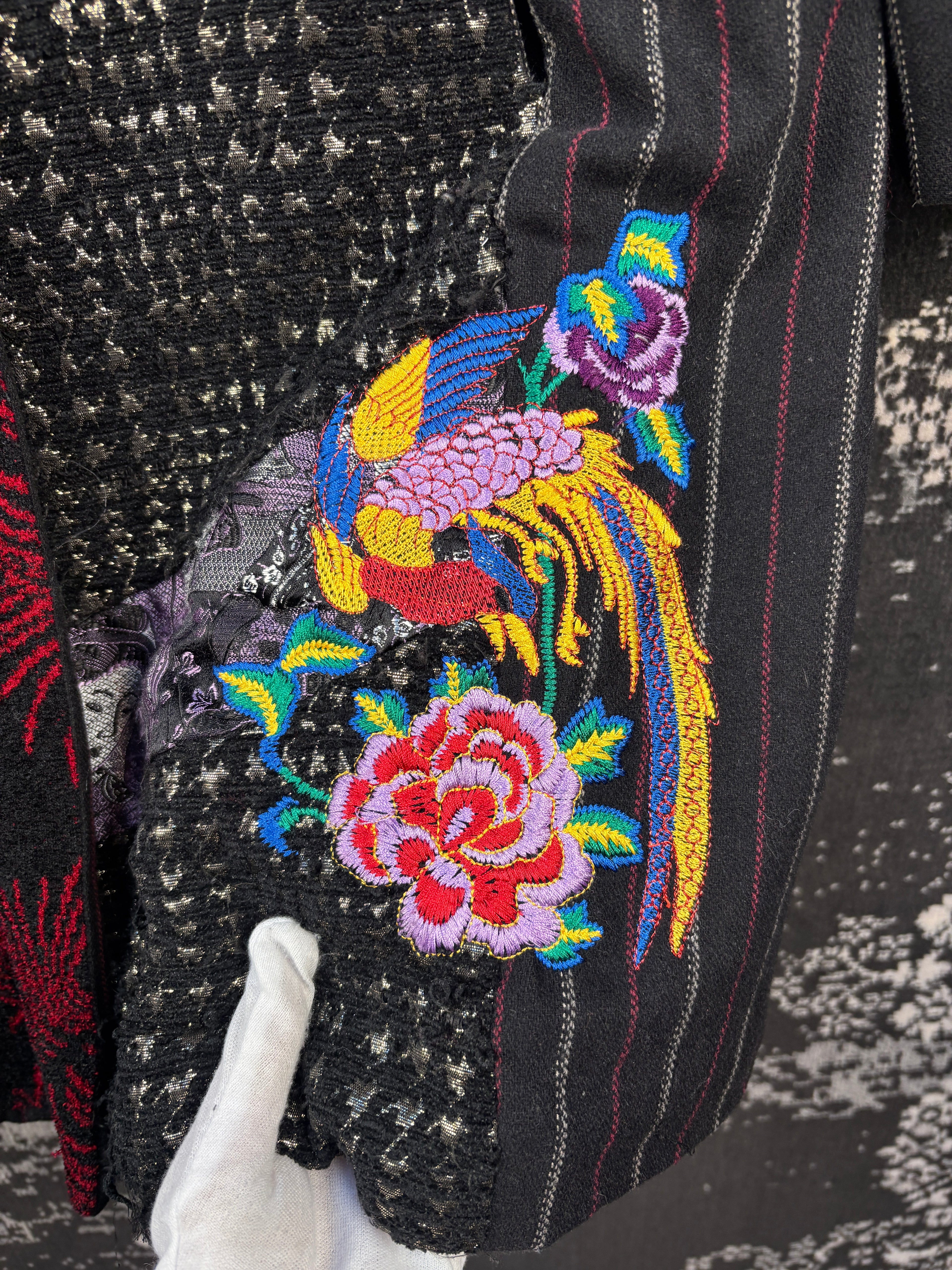Women's Vintage Funky Multi Pattern Long Coat