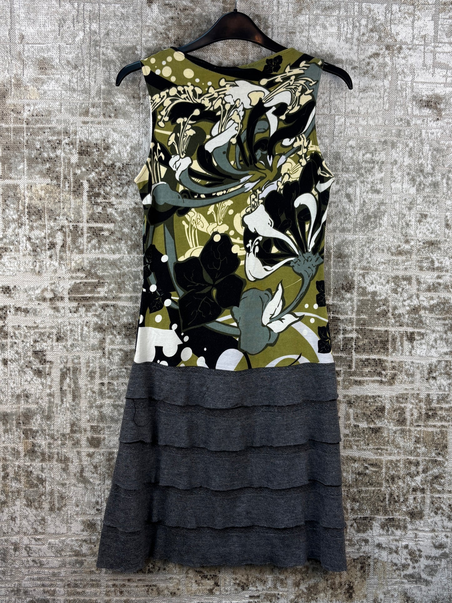 Women's Y2K Custo Barcelona Green Graphic Dress