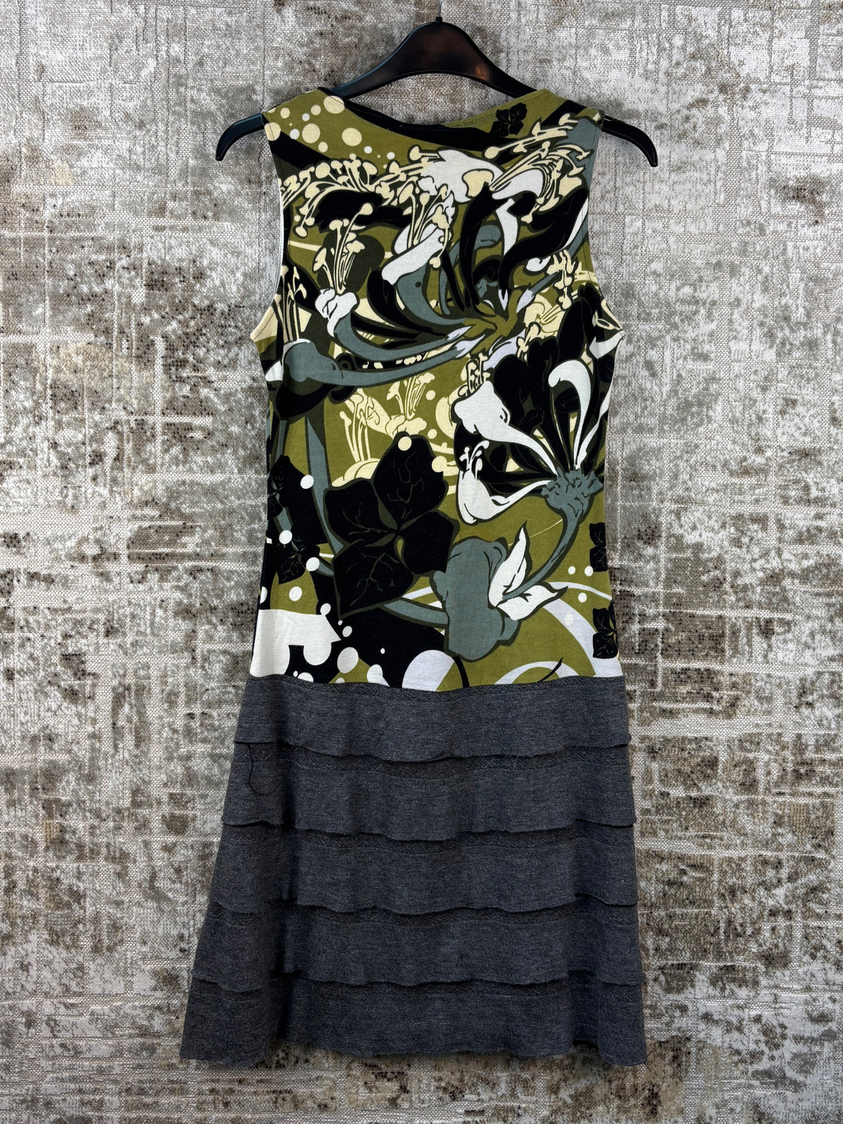 Women's Y2K Custo Barcelona Green Graphic Dress