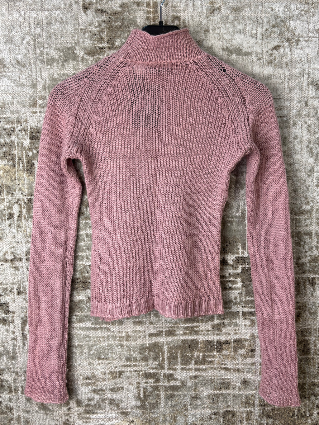 DKNY Jeans Open-Knit Mock Neck Sweater