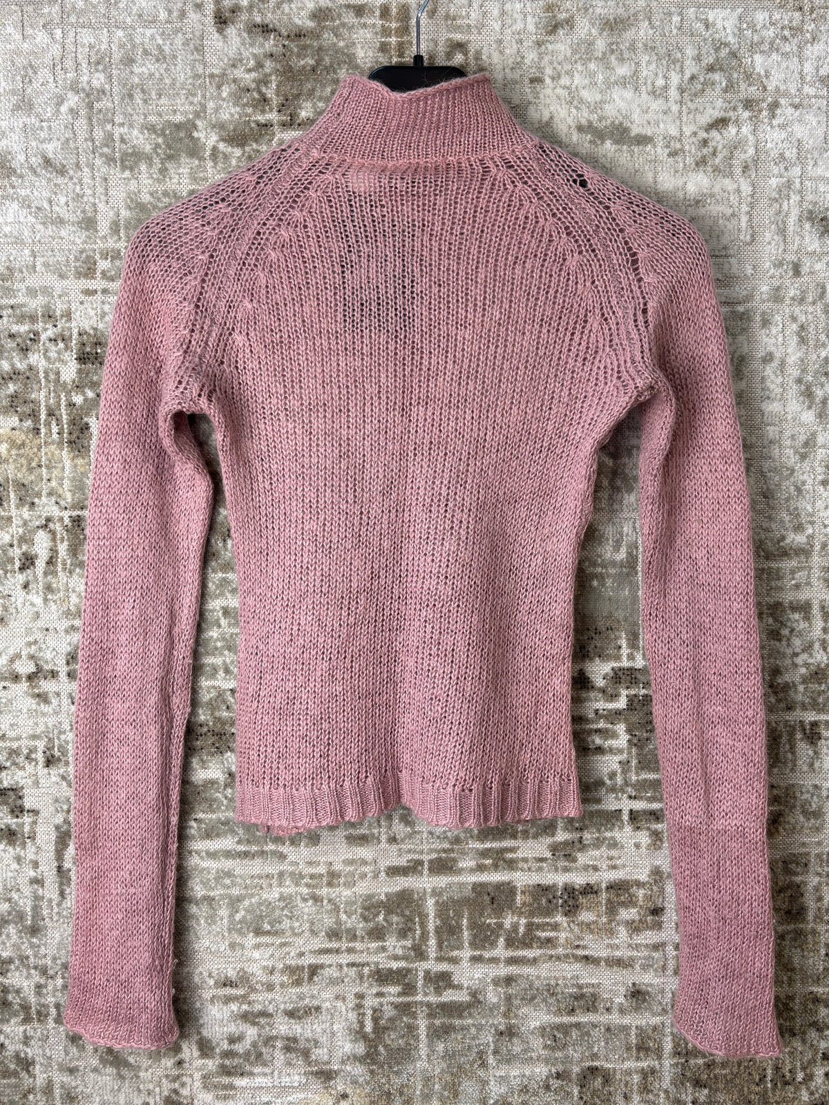 DKNY Jeans Open-Knit Mock Neck Sweater