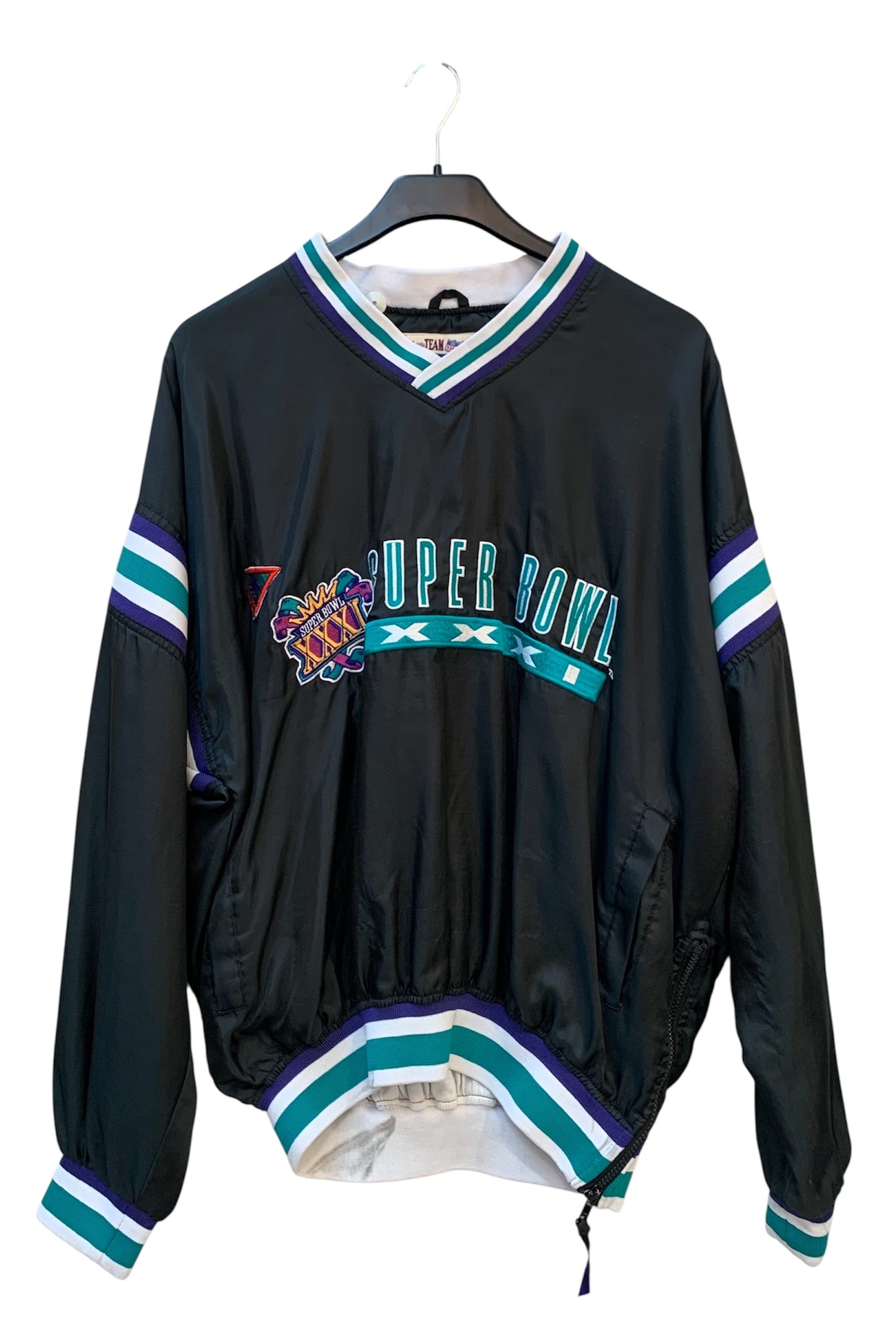 Mens Vintage Starter Super Bowl XXVI Pullover Jacket