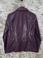Elisabeth Shannon Metallic Snake-Print Zip Jacket