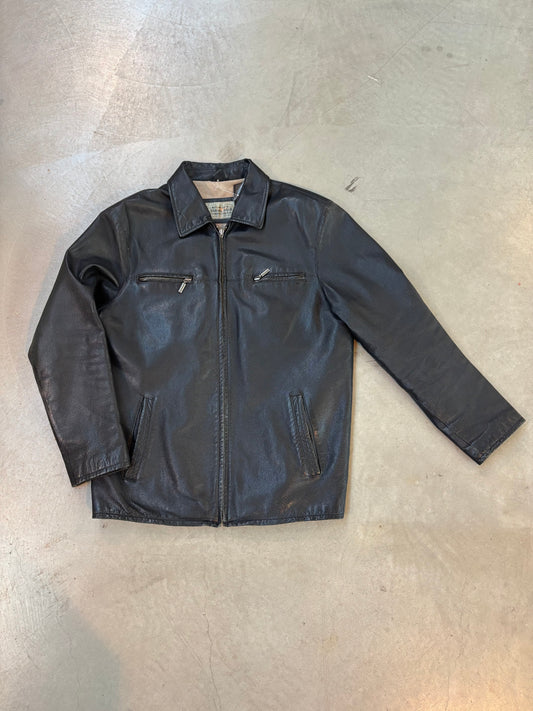 Vintage Black Leather Jacket Men’s M