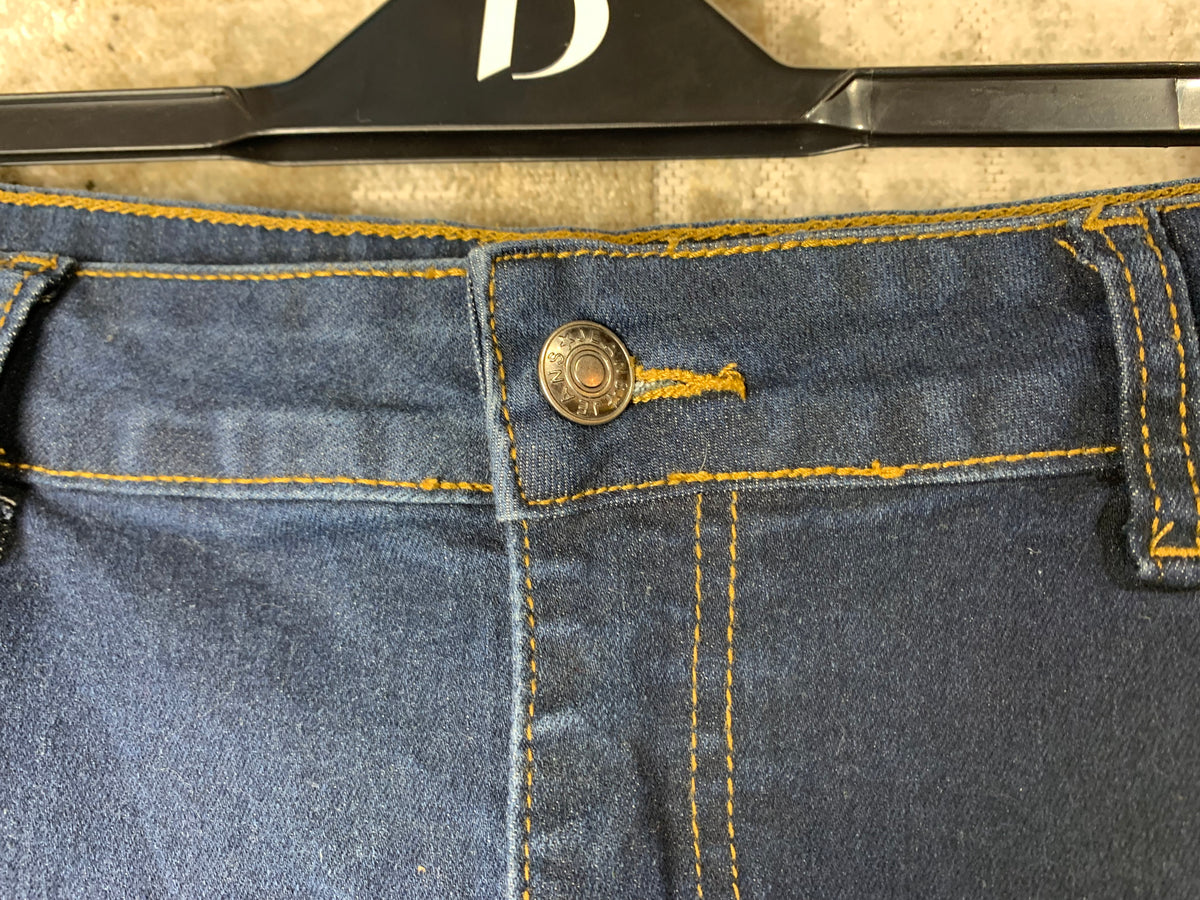 Y2K Rhinestone Cross Denim Mini Skirt