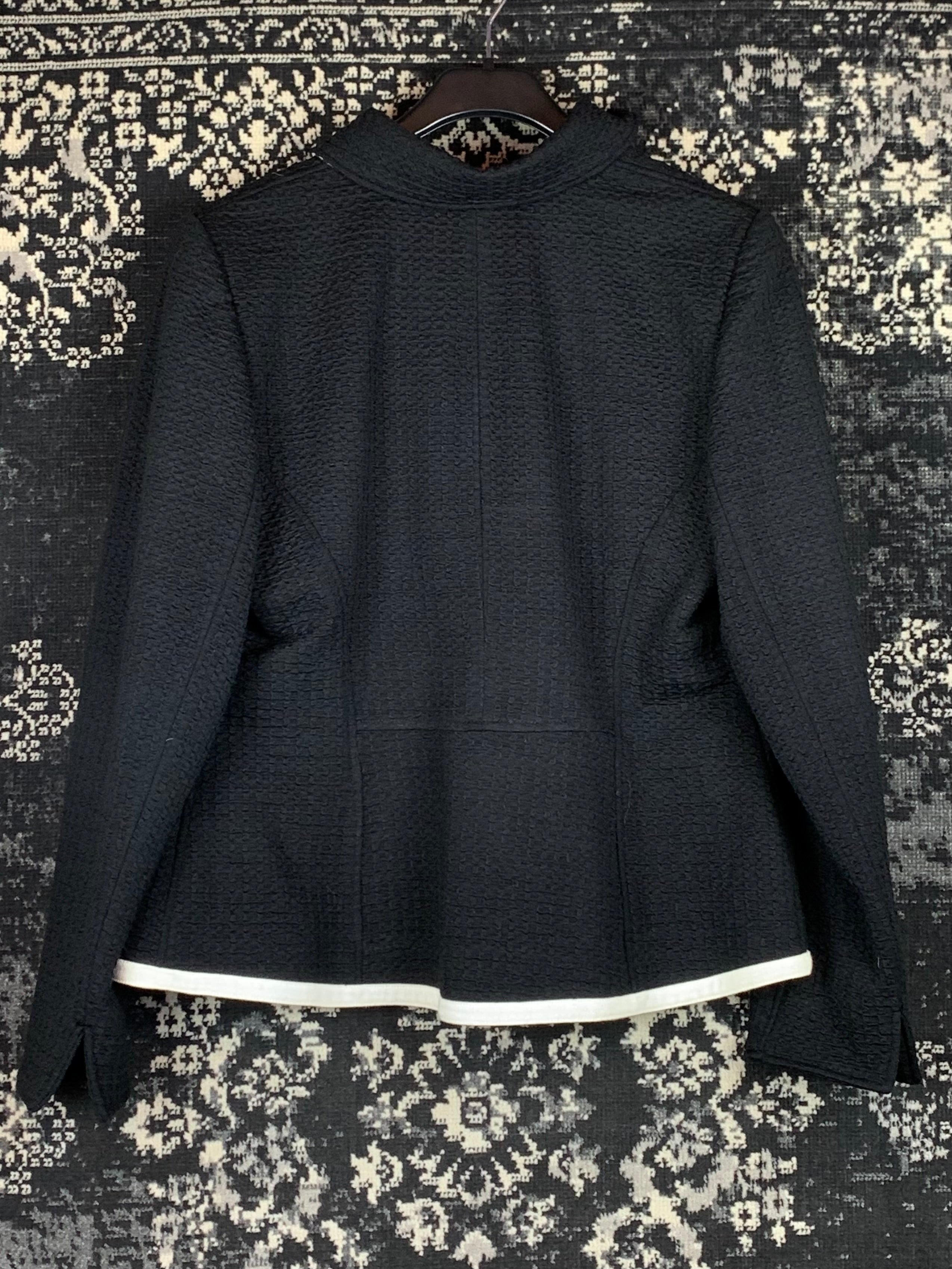 Women's Vintage Black and White Coquette Blazer