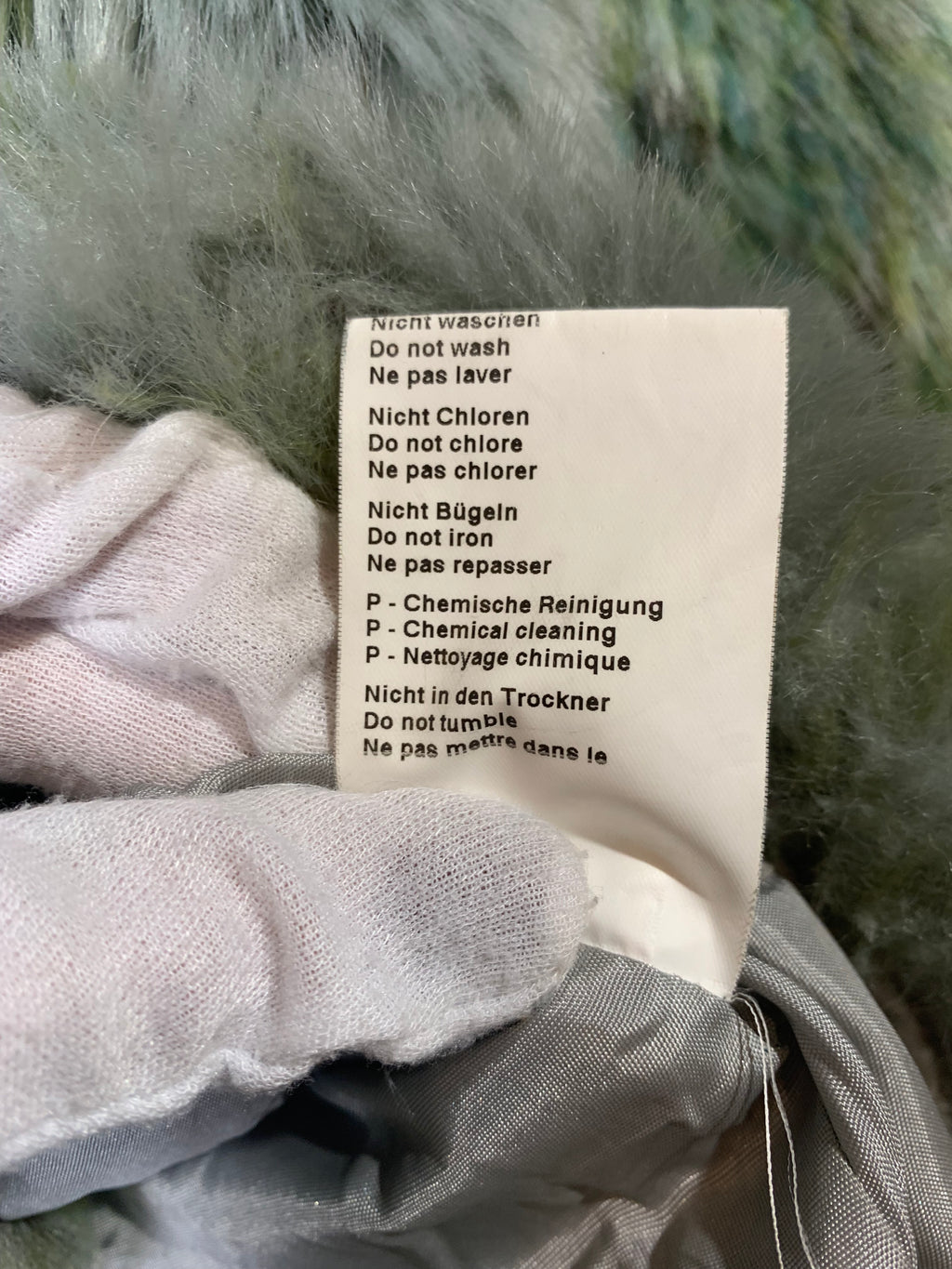 Oui Set Green Faux Fur Jacket