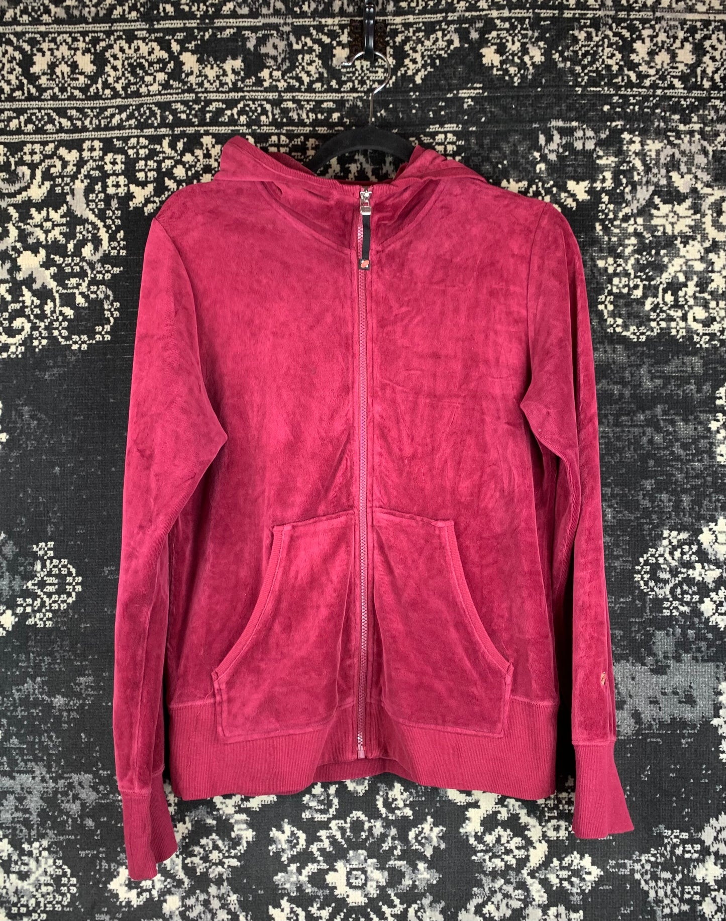 Women's Vintage Velvet Zip Hoodie